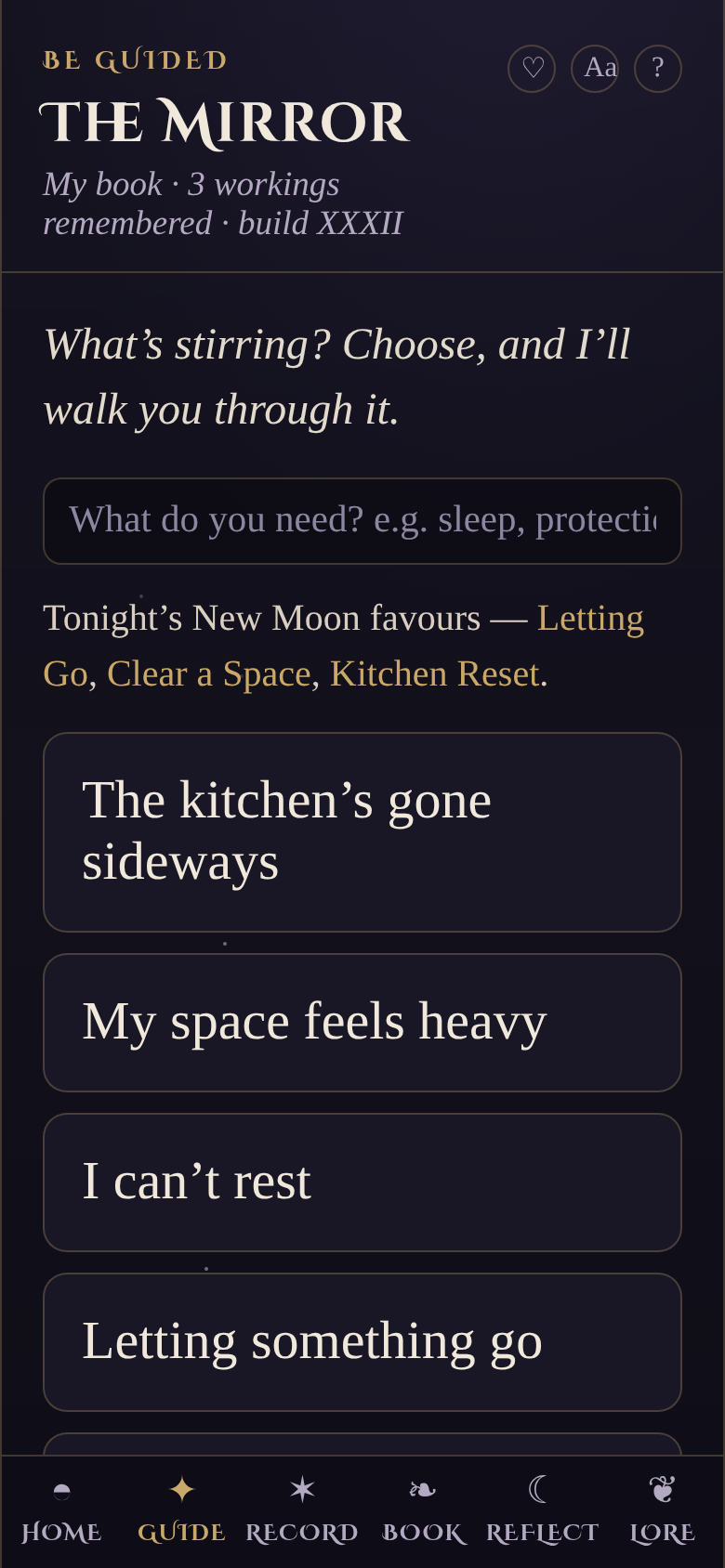 The Mirror — the guide